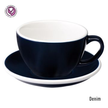 Loveramics egg café latte tas en ondertas (300ml) denim
