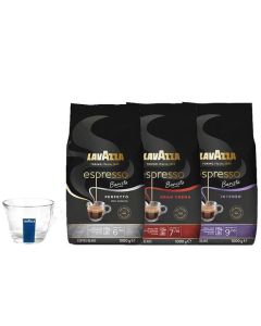 Café en grains Lavazza Barista 3kg + 1 cappuccino verre GRATUIT