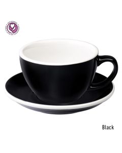 Loveramics egg café latte tas en ondertas (300ml) black
