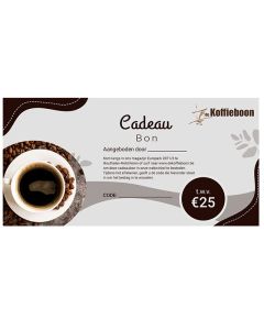 Café en grains cadeau cheque €25